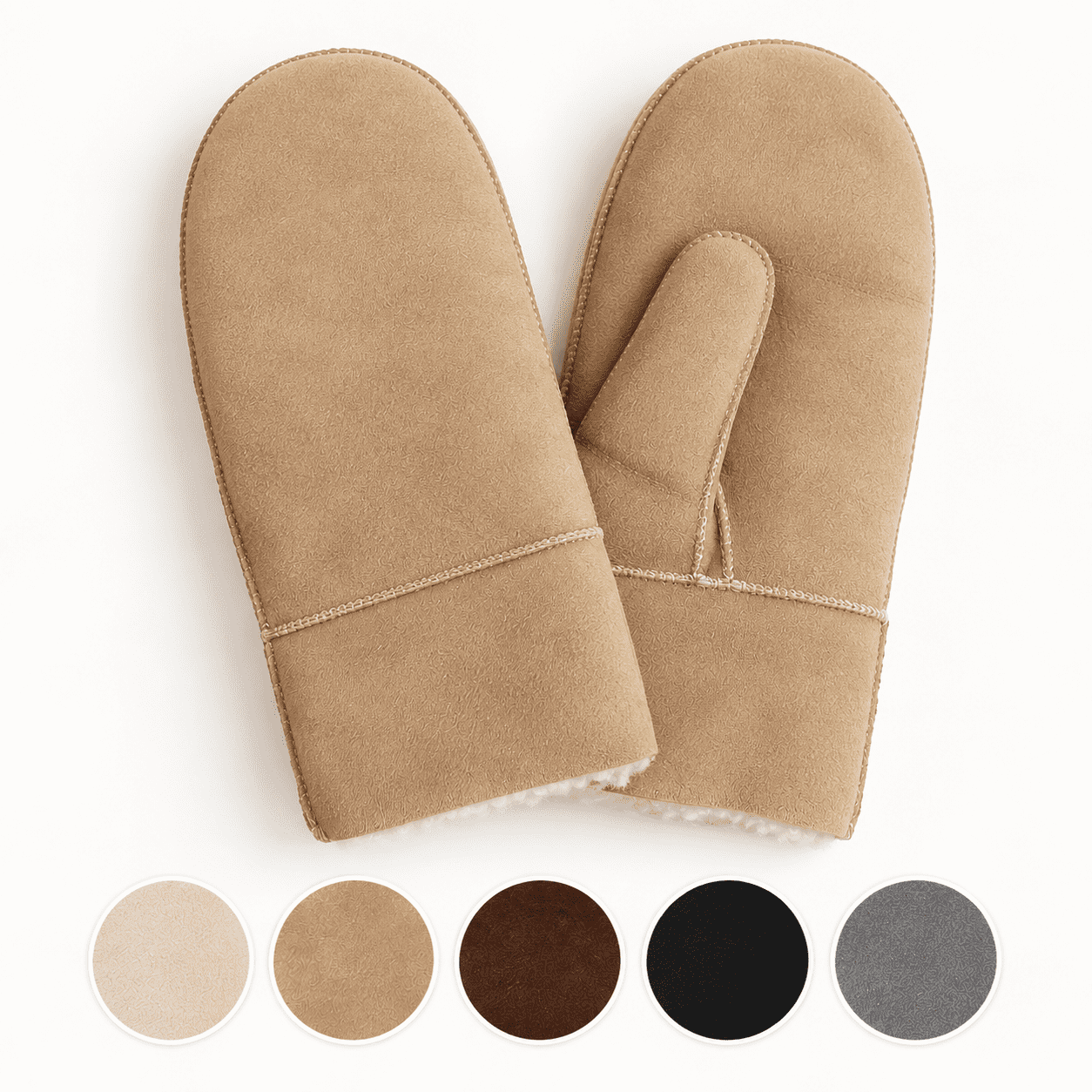 Fausthandschuh Schaf Lammfell Fäustlinge Leder Handschuhe