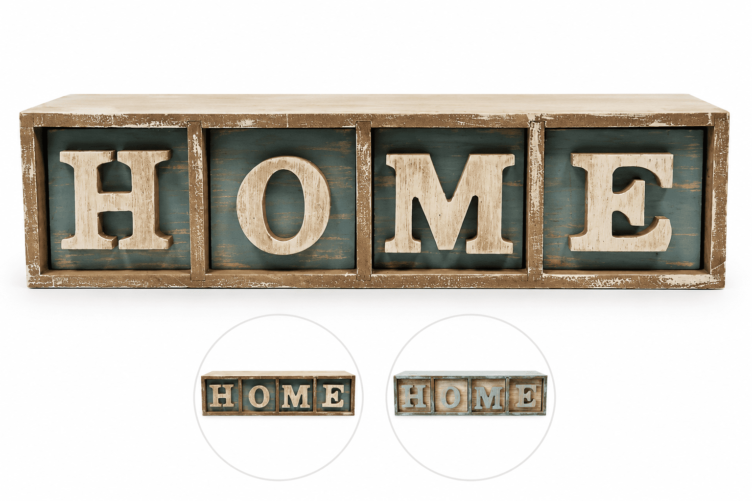 Dekoration Box "Home" Shabby Chic Organizer Schublade
