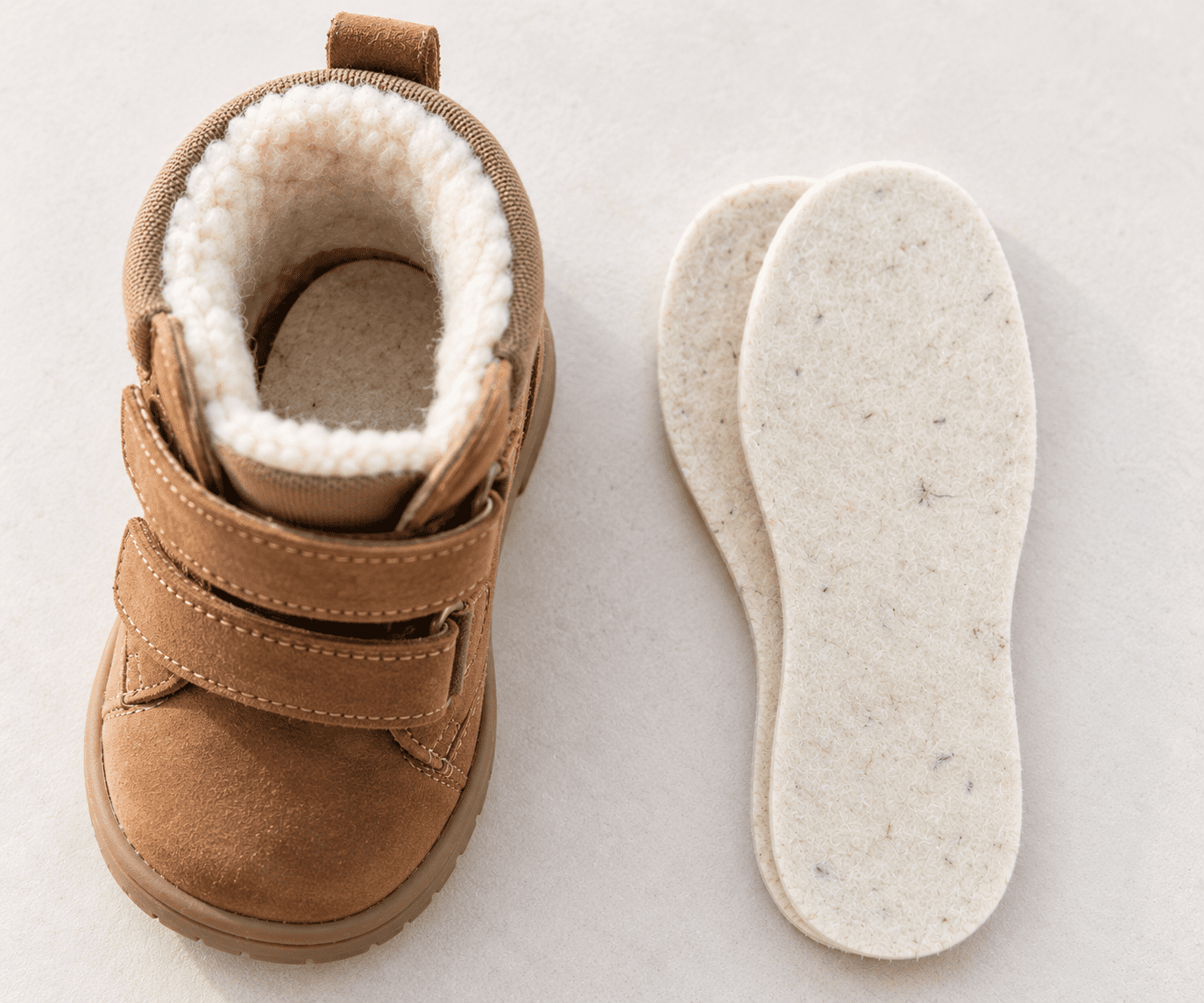 Kinder Einlegesohle Wollfilz Schuhe Naturprodukt