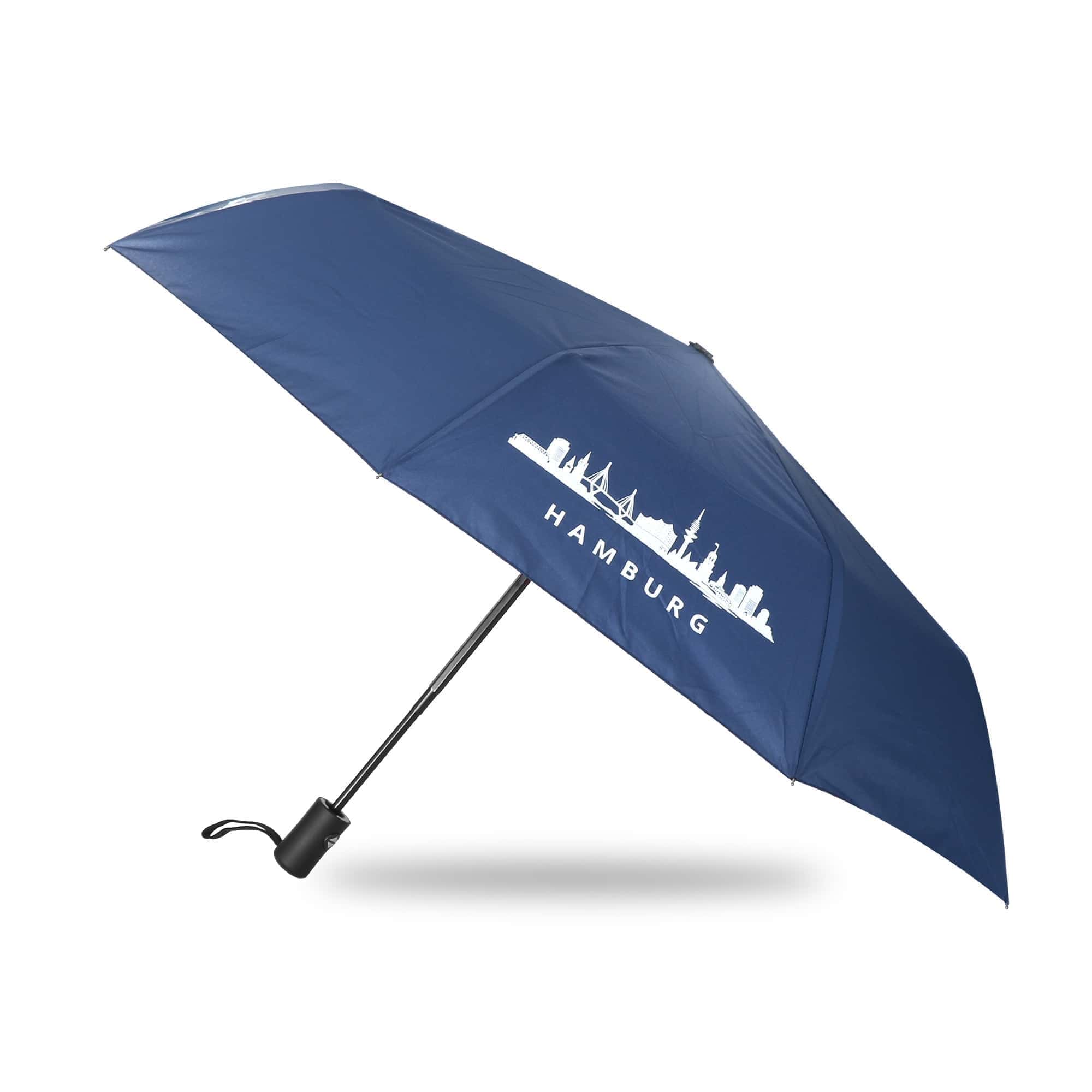 Taschenschirm "Hamburg Skyline" Regenschirm marine