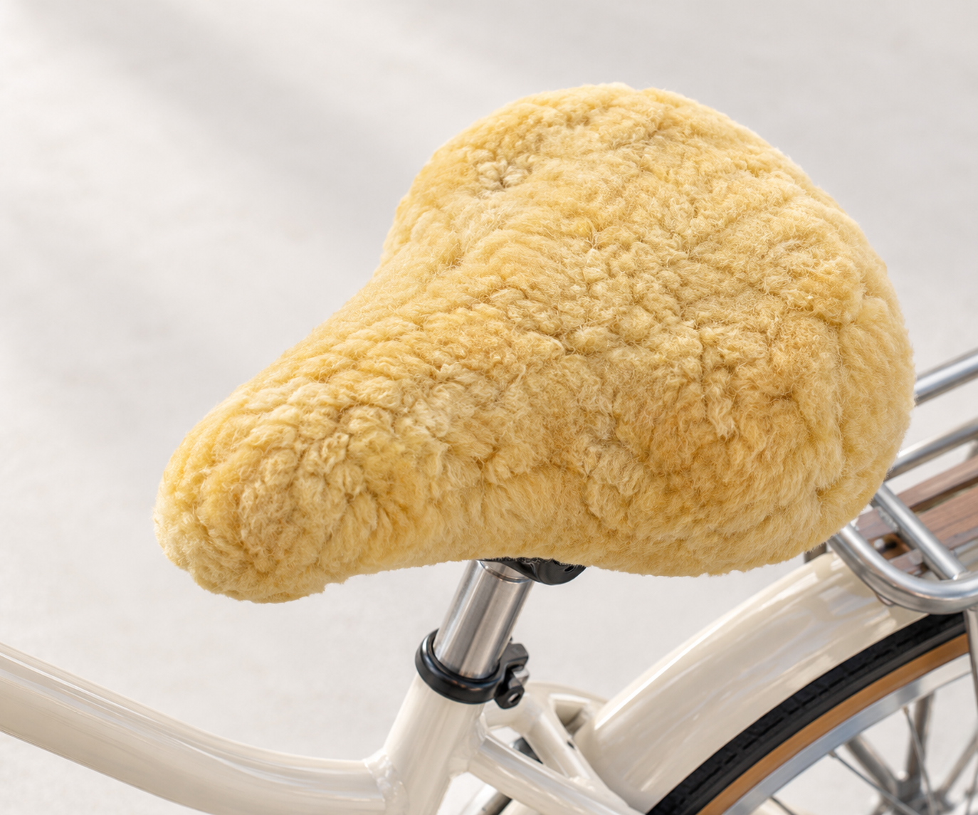 Fahrradsitzbezug Baumwolle Lammfell Bike Riemen